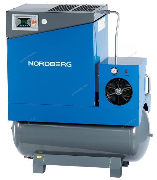 Компрессор винтовой, 11кВт, ресивер 500л, 10Бар, 1450л/мин NORDBERG NCA15RD
