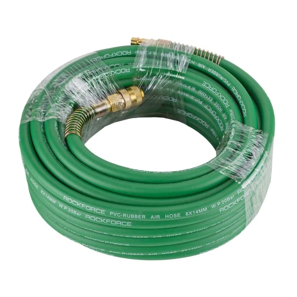 Шланг резиновый воздушный армированный с фитингами 8мм x 14мм x 15м