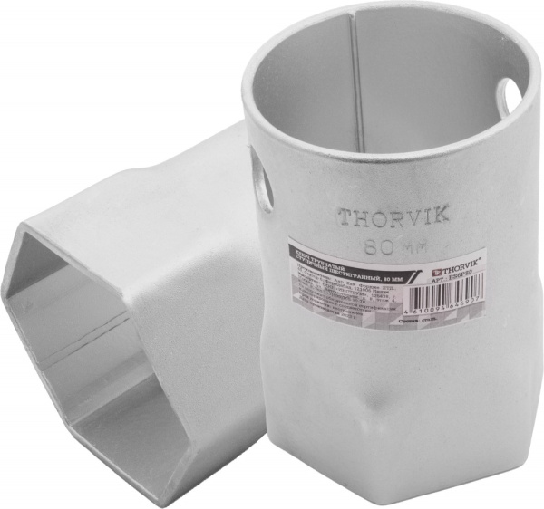 Thorvik BS8P80 Ключ трубчатый ступичный восьмигранный, 80 мм