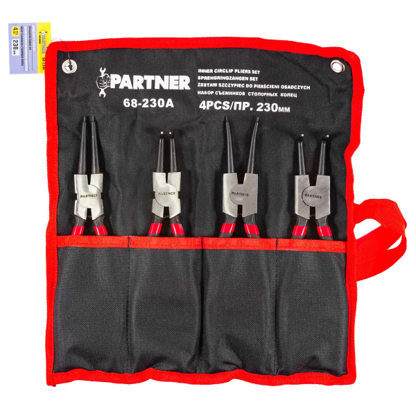 Набор съемников стопорных колец 4пр. (230мм) на полотне