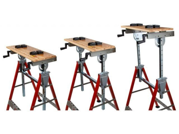 Верстак складной WORTEX WB 6012 БАМБУК, 605X540X(860-1140) мм, регулировка столешницы