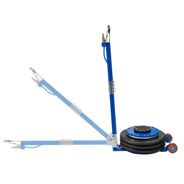 Домкрат подкатной пневматический 5т (h min 150мм, h max 450мм, 3 подушки, Ø320мм)