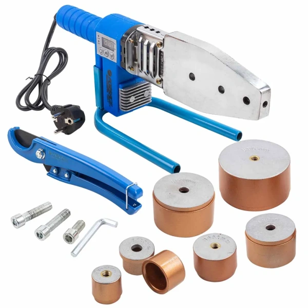 Аппарат для сварки полимерных труб (1000W, 6 насадок: 20, 25, 32, 40, 50, 63мм)