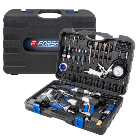 Набор инстр. с аксессуарами 57+36пр(гайковерт-1/2'',650н/м,пневмозач.маш.-6мм, 25000об/мин,пневмотрещ.-1/2'',68н/м,пневмозубило,подкачка, продувоч)