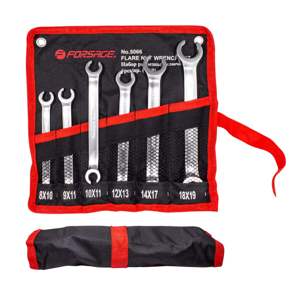 Набор ключей разрезных 6пр.(8х10,9х11,10х11,12х13,14х17,18х19мм),на полотне