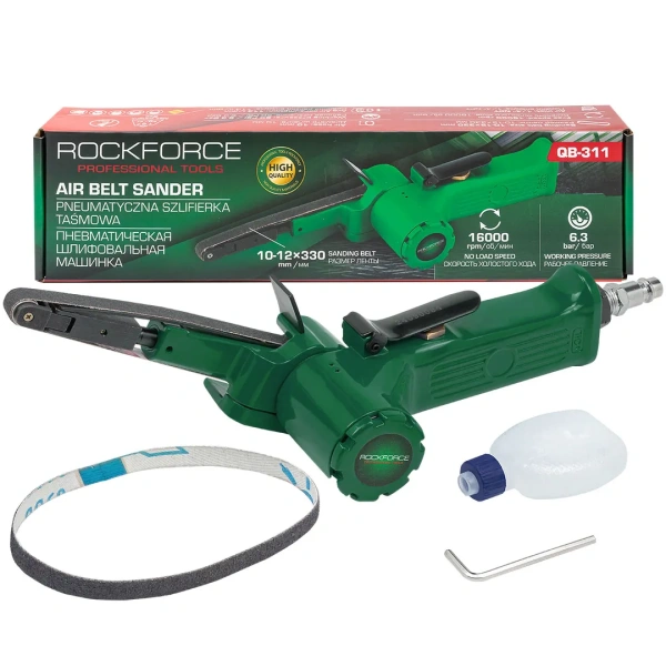 Пневмошлифовальная ленточная машинка (лента 10-12х330мм, 16000об/мин,6.3bar)