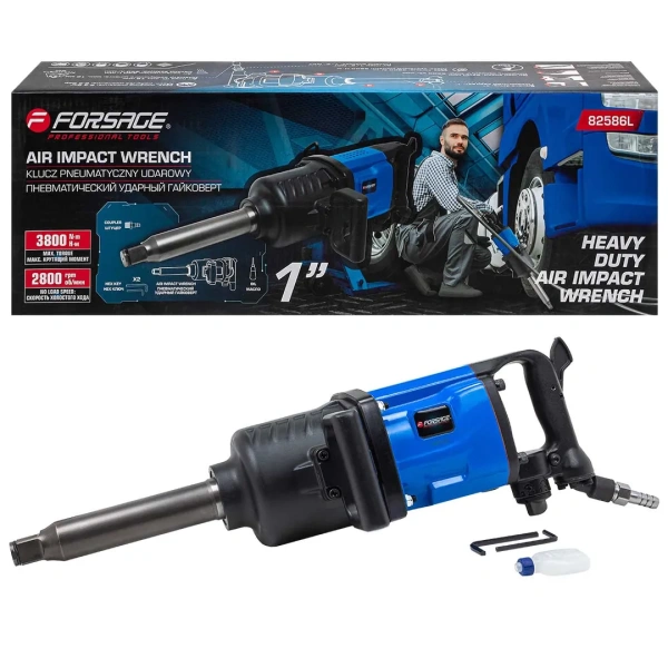 Пневмогайковерт с длинным валом 3800Н/м 1''(340 л/мин.,раб.давление 6,3 атм)