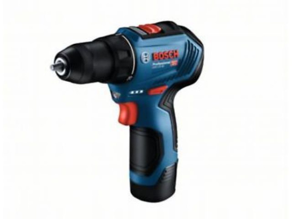 Аккум.  дрель-шуруповерт BOSCH GSR 12V-30 в кейсе (12.0 В, 2 акк., 2.0 А/ч Li-Ion, 2 скор., 30 Нм, шурупы до 8 мм,)
