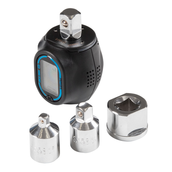 KING TONY Динамометрический адаптер серии "DIGITAL", 1/2", 40-200 Нм, 4 предмета, кейс