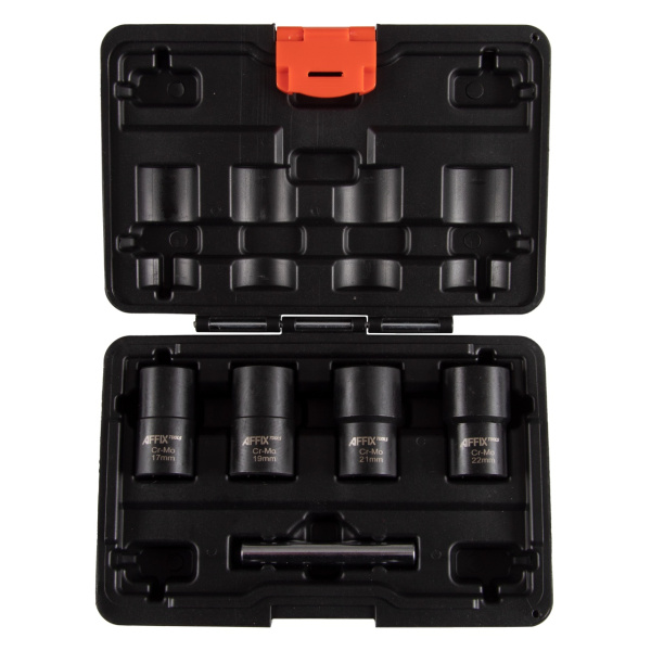 Набор торцевых головок для поврежденных гаек и болтов 17-22 мм кейс 5 предметов AFFIX AF10930005C