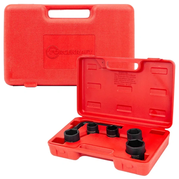 Набор инструментов 6пр. 3/4''(6гр.) (30, 32, 36, 41, 46 мм + вороток 200мм) в пласт. кейсе