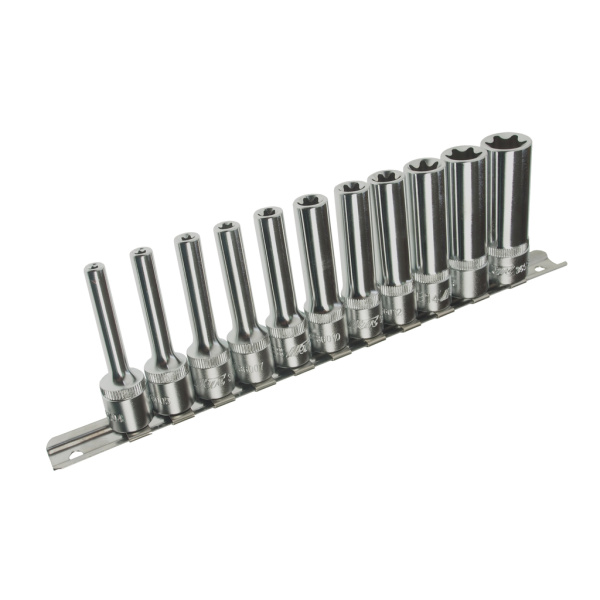 Набор головок торцевых глубоких JTC H311E (3/8", TORX, Е4-Е18, 11 предметов)