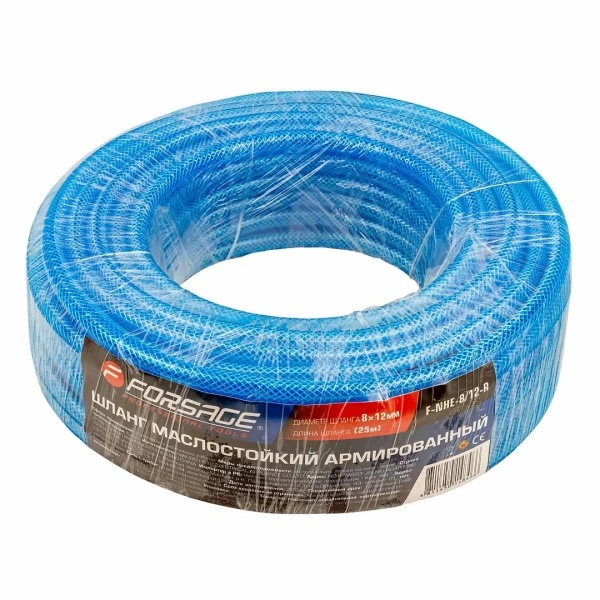 Шланг ПВХ армированный маслостойкий 8мм х 12мм х 25м