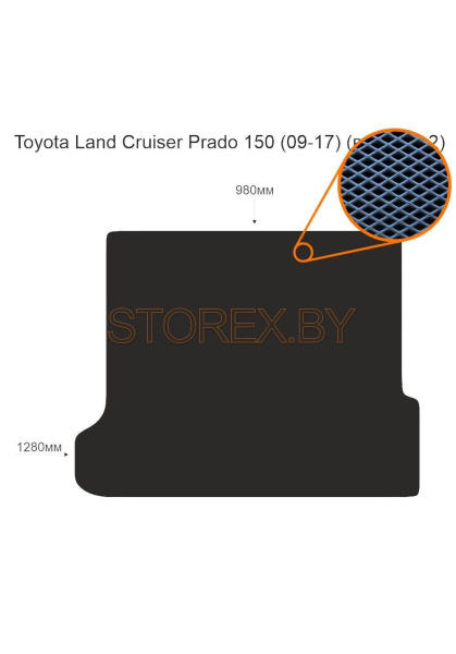 Toyota Land Cruiser Prado 150 (09-17) Багажник (вариант 2) copy