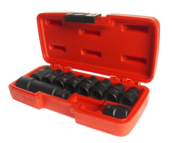 Набор головок специальных 5-ти гранных и RIBE JTC 4918S (1/2", 3/8", 10 предметов в кейсе)