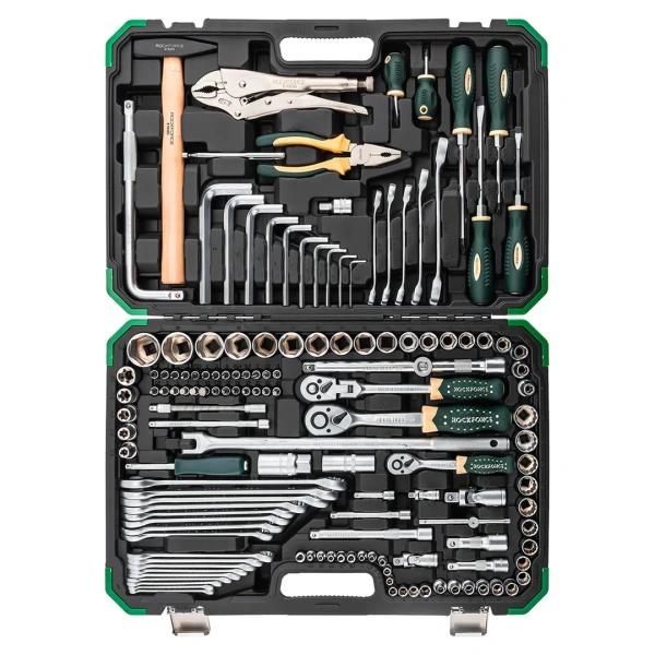 Набор инструментов 142+2пр. 1/4'', 3/8'', 1/2''(6гр.,12гр.)