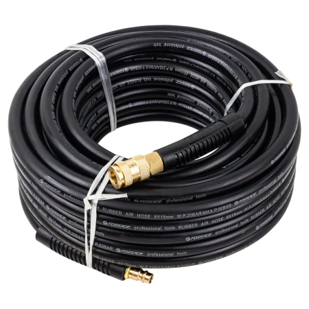 Шланг резиновый воздушный армированный с фитингами 8мм х 15мм х 20м (20-60бар, раб. t от -30 до +70°С)