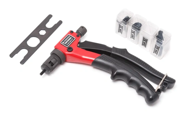 Заклепочник ручной резьбовой (L - 210мм, резьбовые адаптеры - м3, м4, м5, м6,)