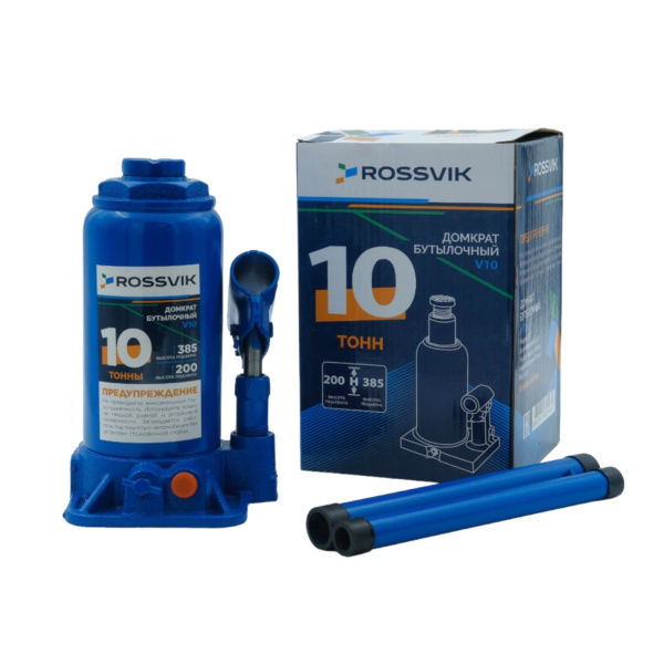 Домкрат бутылочный ROSSVIK V10 (г/п 10,0 т)