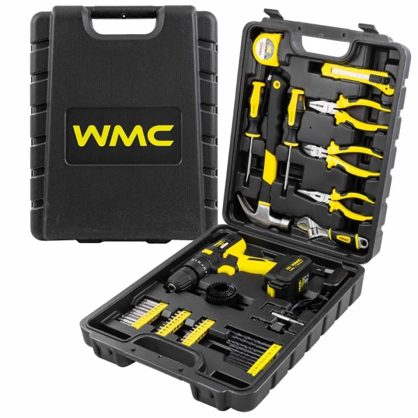 Набор инструментов с аккумуляторным шуруповертом 57пр(16V, 1.3Ah),в кейсе