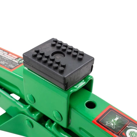 Домкрат механический ''ромб''1,5т с резиновой накладкой (h min 104мм, h max 385мм, L-415мм)