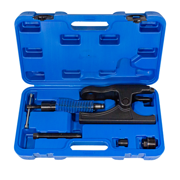 Съемников шаровых опор с гидравлическим винтом 10т(размер зева: 35мм, раскрытие до 100мм), в кейсе