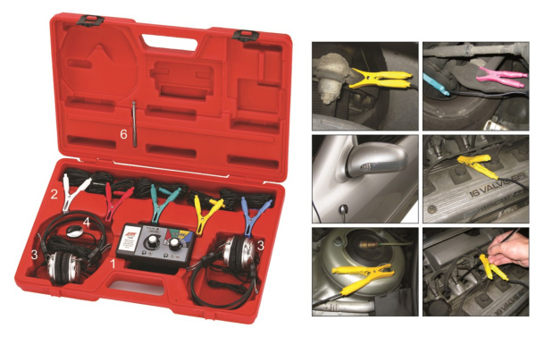 Стетоскоп электронный JTC 1426 (наушники, тестер, зажимы, блок управления, магнитный датчик)