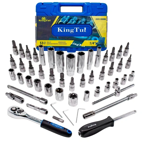 Набор инструмента 53пр. 1/4''(6-гран.)(4-14мм, головки глубокие 6-14мм)