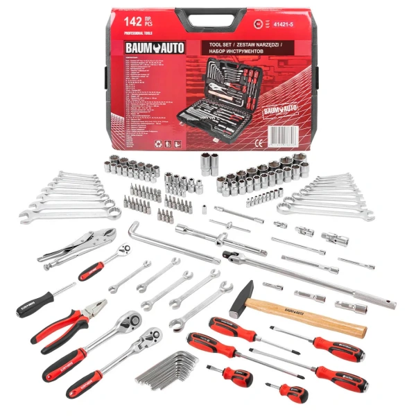 Набор инструментов 142пр. 1/4''3/8''1/2''(6-гр.)(4-32мм)