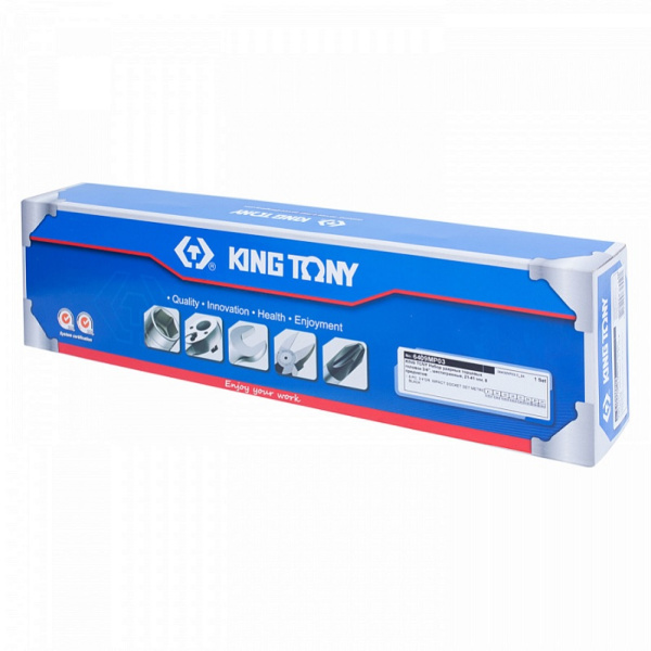 Набор ударных торцевых головок KING TONY 6409MP03, 3/4", шестигранные, 21-41 мм, 8 предметов