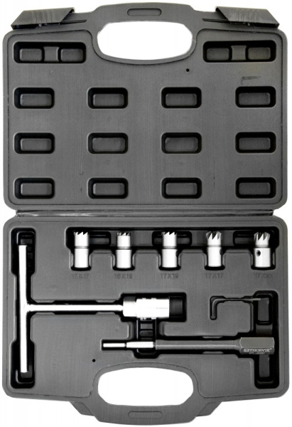 Набор для восстановления посадочных отверстий дизельных форсунок Thorvik DICS7 (7 предметов)