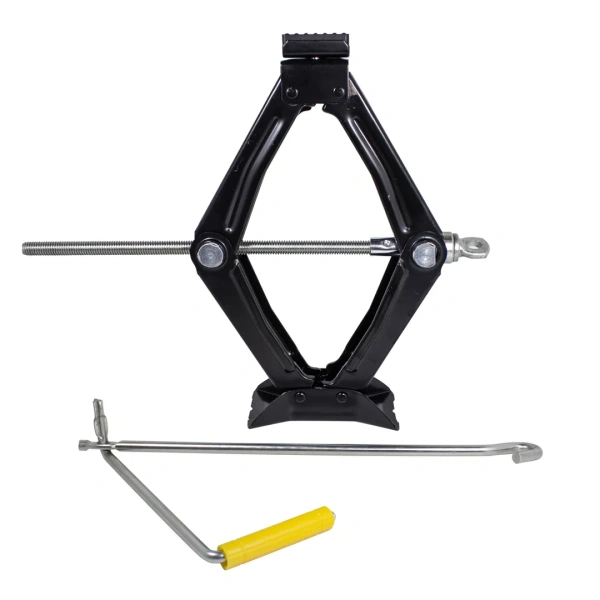 Домкрат механический ''ромб''1,2т с резиновой накладкой(h min 100мм, h max 350мм, L-390мм)