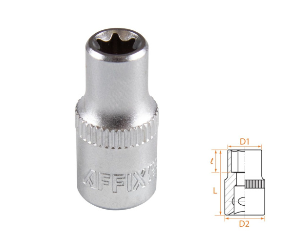 Головка торцевая TORX Е-стандарт 1/4" E7 AFFIX AF00023007