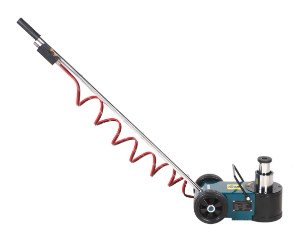 Домкрат подкатной пневмогидравлический двухштоковый с переставной рукояткой 30т/15т (высота подхвата - 170мм, высота подъема: 30т - 363мм, 15т - 428мм