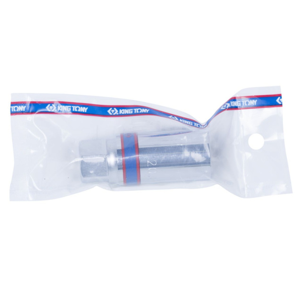 Головка свечная шестигранная 1/2", 21 мм, L = 70 мм, резиновый фиксатор KING TONY 463521R