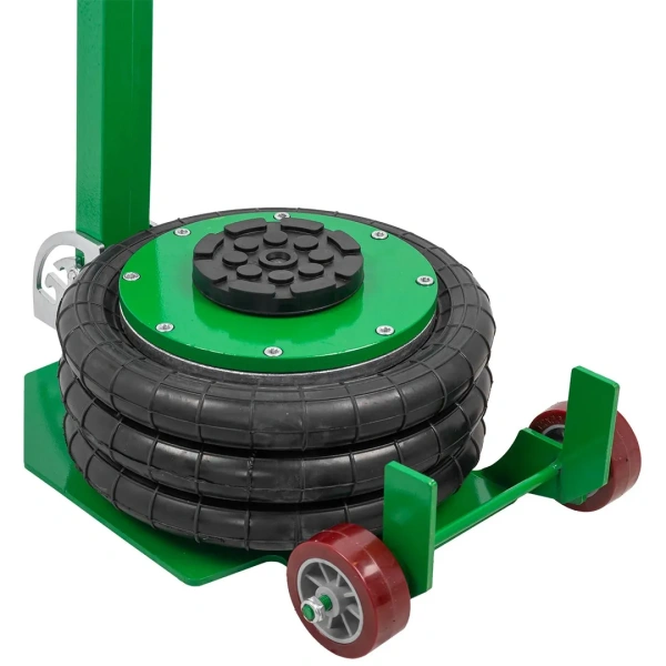 Домкрат подкатной пневматический 3т (4-8bar, h min 135мм, h max 400мм, 3 подушки, Ø250мм)