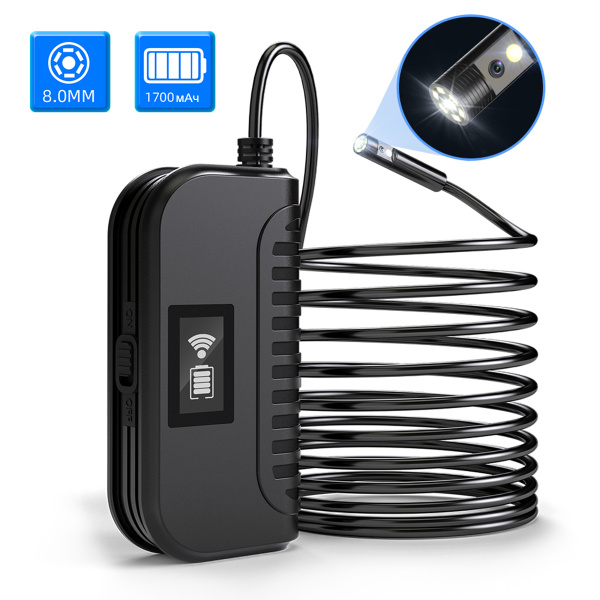 Видеоэндоскоп iCartool IC-V100A (WIFI, 1 Мп, Dual Lens, 1280x720, 5 м, 8 мм зонд)