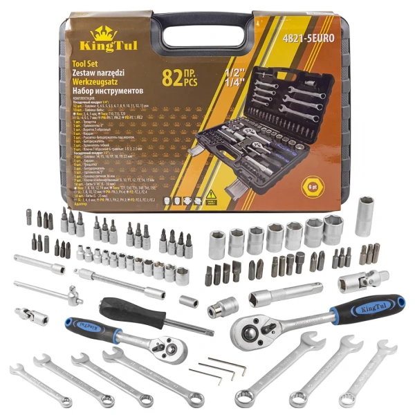 Набор инструментов 82пр.1/2'',1/4''(6гр.)