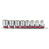Набор торцевых головок 1/2", двенадцатигранные, 3/8"-7/8", 8 предметов KING TONY 4010SR
