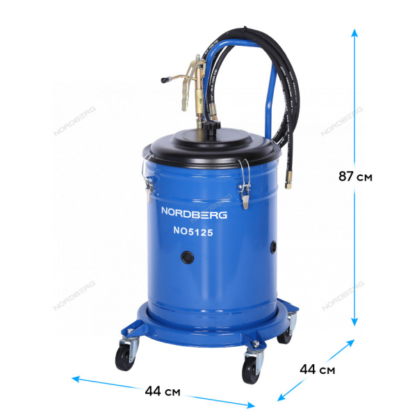 Установка электрическая для раздачи густой смазки с баком NORDBERG NO5125 (25 л)