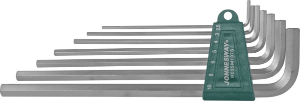 Комплект угловых шестигранников H03SM107S EXTRA LONG 2,5-10мм, 7 предметов S2 материал