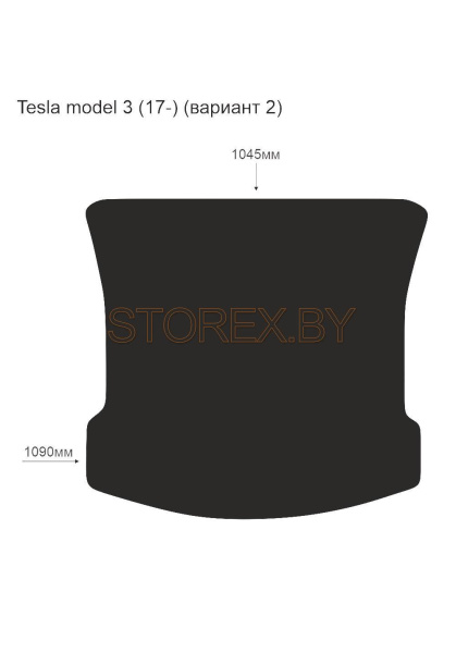 Tesla model 3 (17-) Багажник (вариант 2) copy