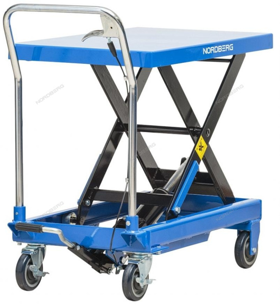 Подъемный стол гидравлический тележка (подъемная платформа), г/п 750 кг NORDBERG N3T750