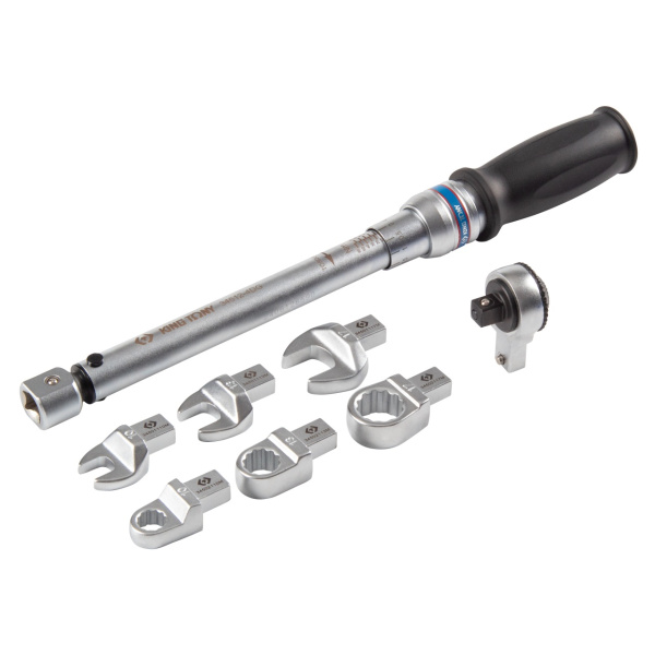 Ключ динамометрический серии "FIT" KING TONY 345104D08MR (9х12 мм, с набором насадок 10-17 мм, 10-60 Нм, кейс)