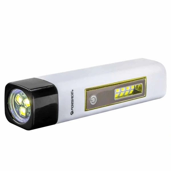 Фонарь светодиодный аккумуляторный (2 режима работы, 1200мАч, 600Лм, время работы 4-5ч, время зарядки 3-4ч, IPX5)