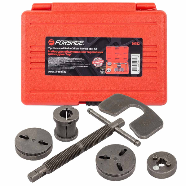 Комплект для обслуживания тормозных цилиндров универсальный 7пр.(привод с правосторонней/левосторонней резьбой), в кейсе