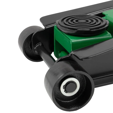 Домкрат подкатной гидравлический двухпоршневой 5т низкопрофильный с резиновой накладкой (h min 90мм, h max 550мм)