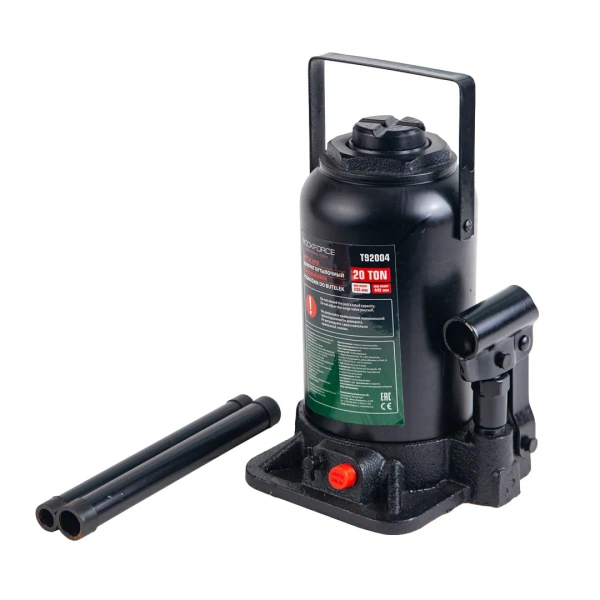 Домкрат бутылочный гидравлический 20т (высота подхвата-235мм, высота подъема-445мм)