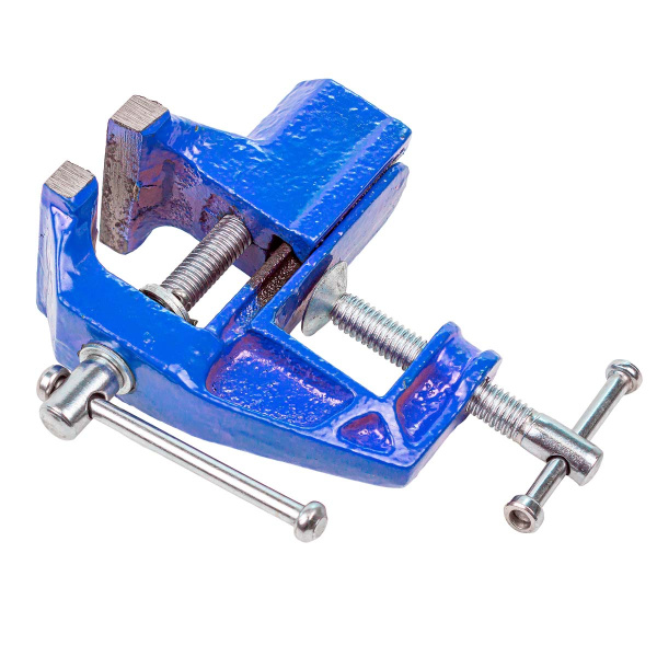 Тиски настольные мини (ширина губ - 50мм, захват-30мм, крепление ''струбцина'')