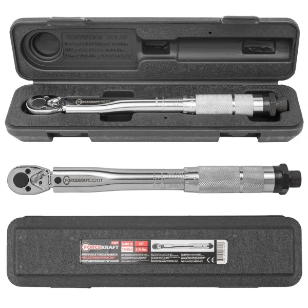 Ключ динамометрический щелчкового типа ''Profi''2-24Нм 1/4'',в пластиковом футляре (Taiwan)